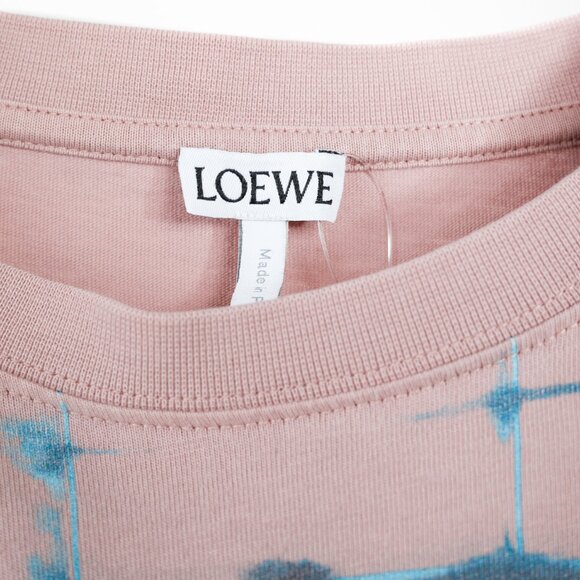 Loewe Pink Embroidered Tie-Dyed Cotton-Jersey T-Shirt - Picture 5 of 9
